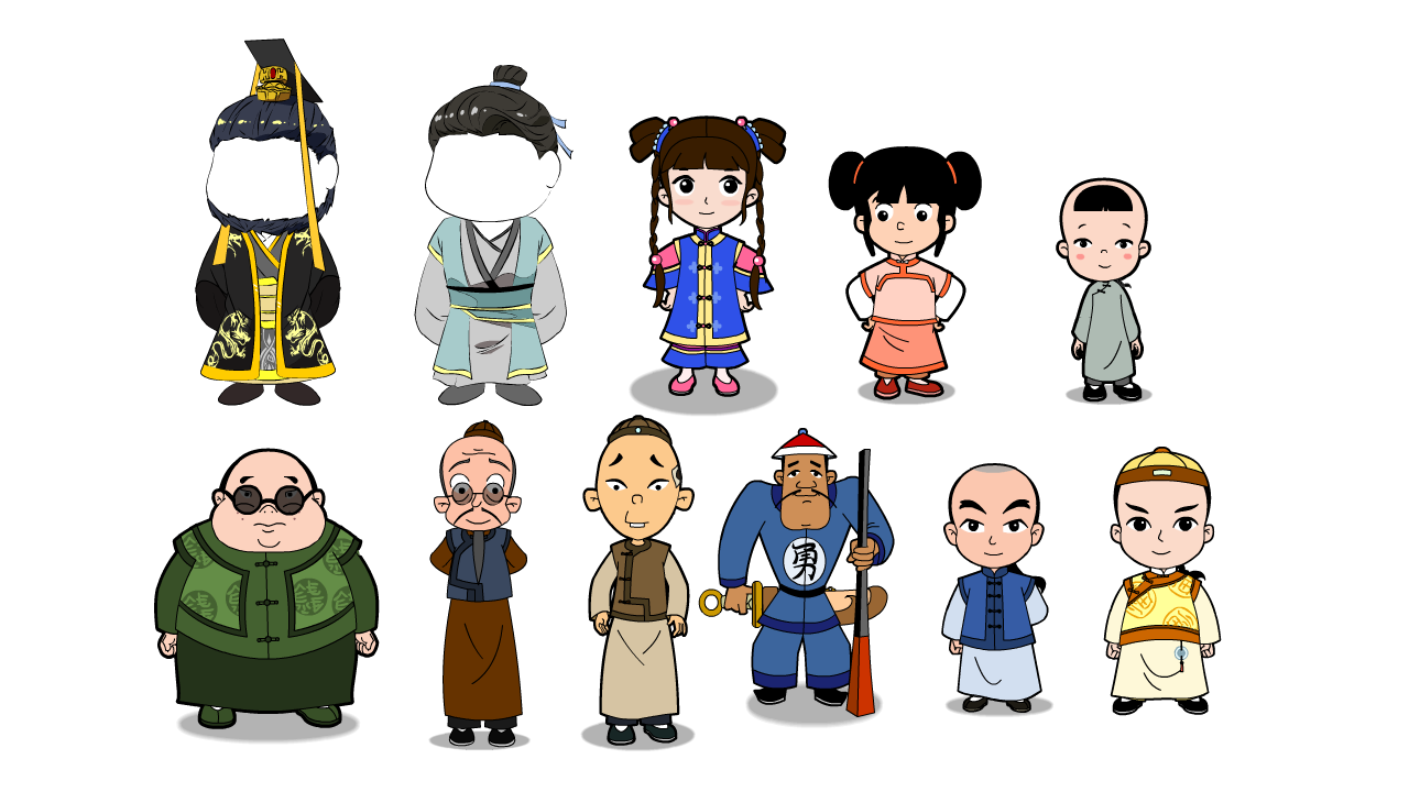 AN古装人物带万能动作 11款古装人物