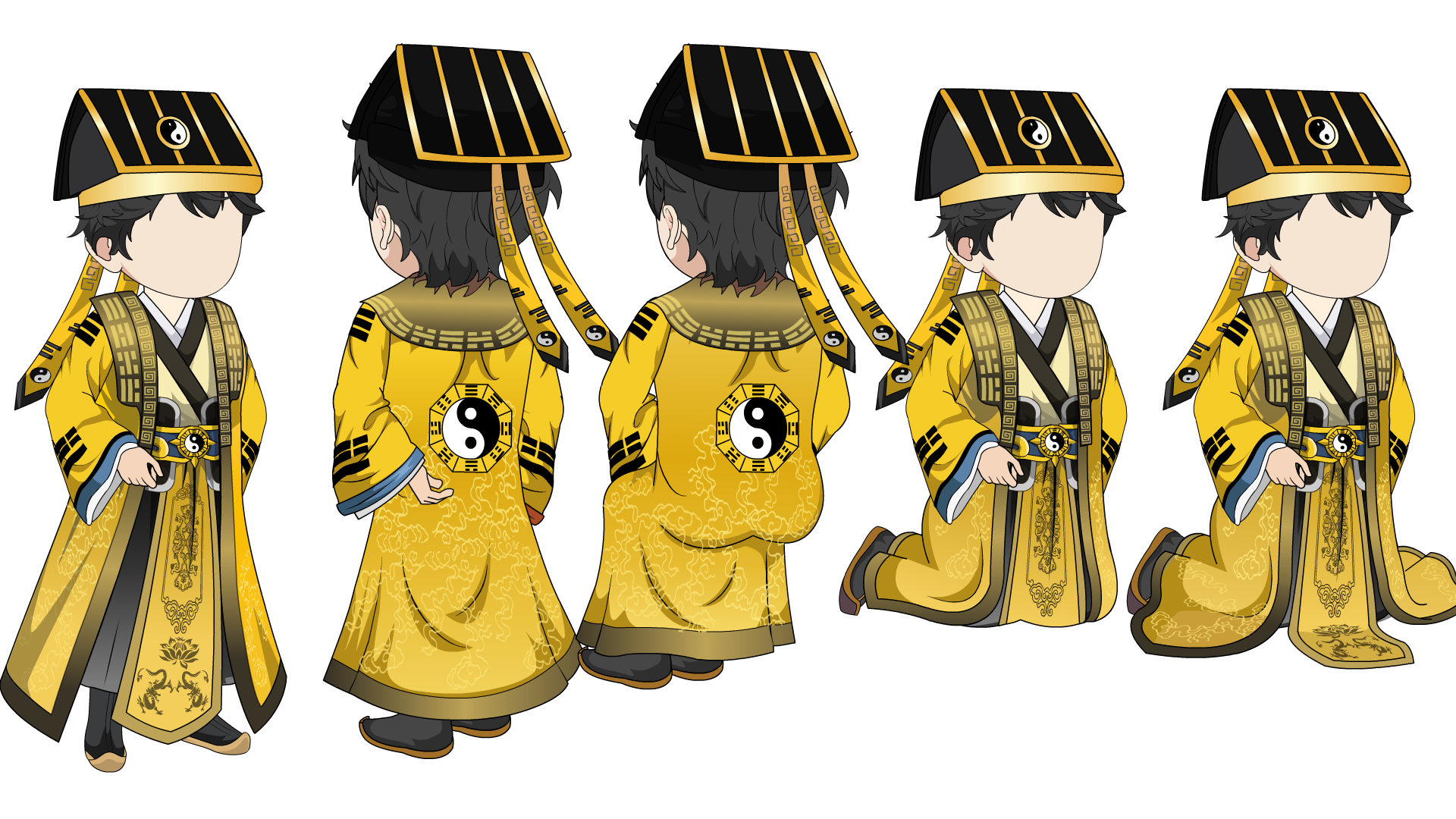 AN人物带万能动作，道士(3)