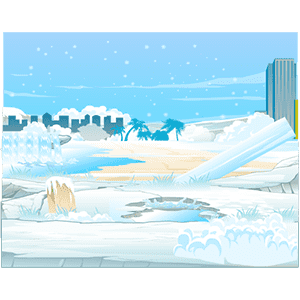 城市外雪景