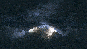 云雾中穿行空中飞行太空场景