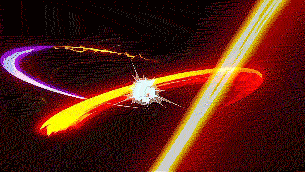 对波战斗刀光爆炸火光乱舞剑光