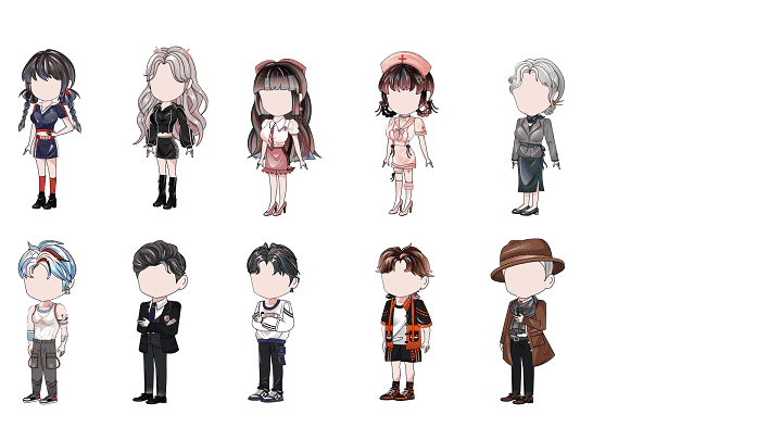 AN都市人物带万能动作 q版10人11期_都市_99素材网