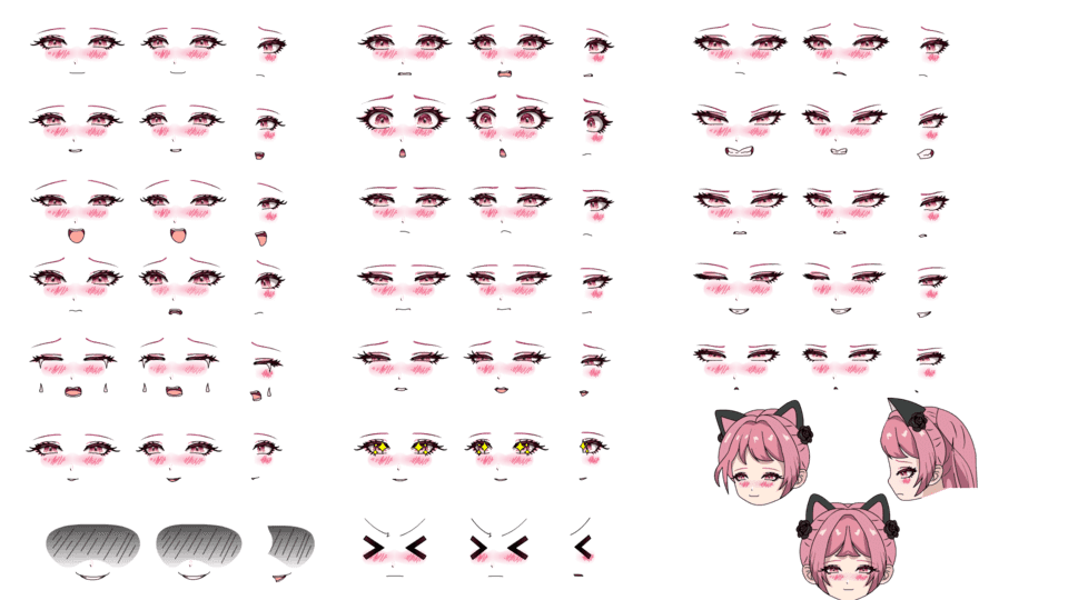 御姐表情-三视角