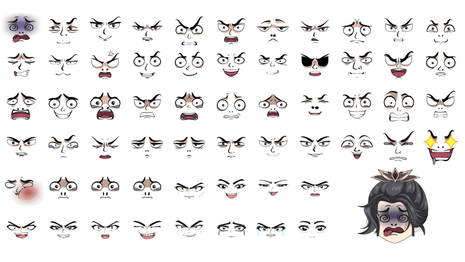 万能男表情-正面