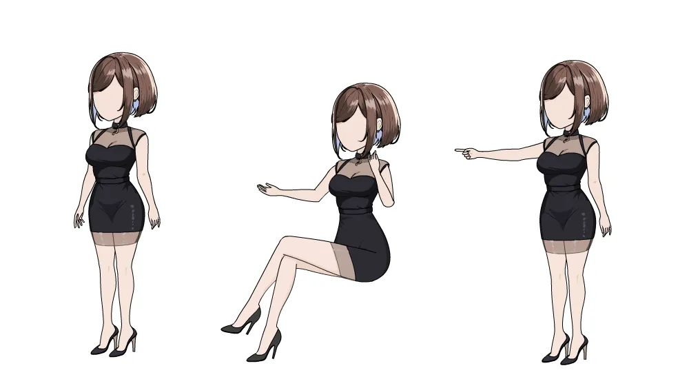 AN都市人物 黑裙美女