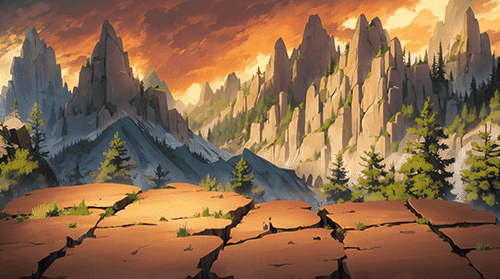 山上的岩石平台上 2