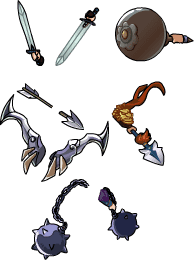 剑 枪 弓 流星锤 铁锤