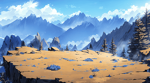 山顶的岩石空地