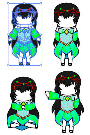 修仙人物 绿色裙子女