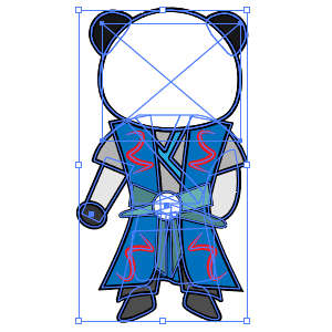 修仙人物 蓝衣服红条纹衣服