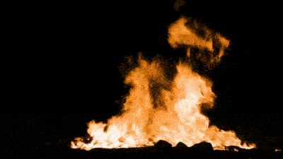 AN格式素材，野外燃烧火焰