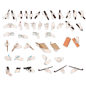 各种各样的手型库