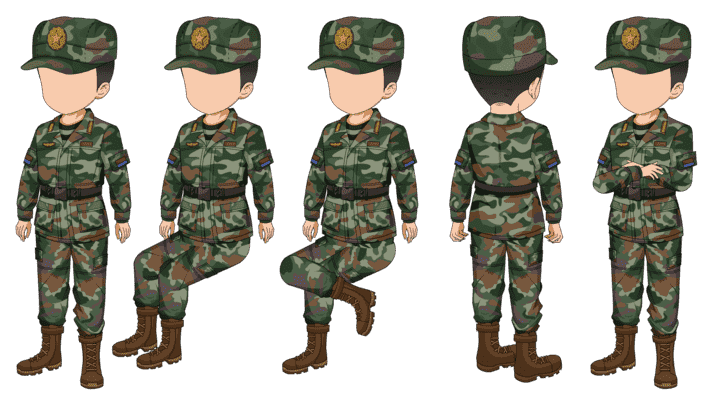 丛林迷彩作训服男