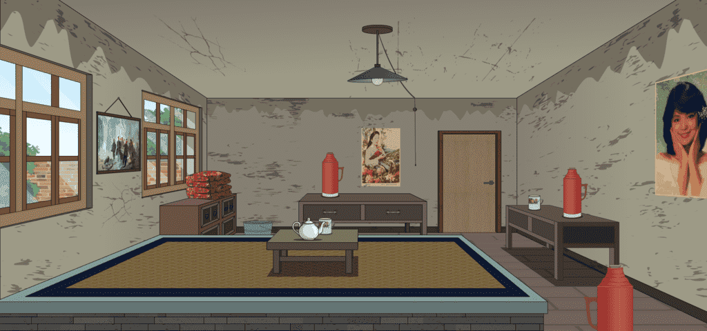 乡村怀旧土炕-背