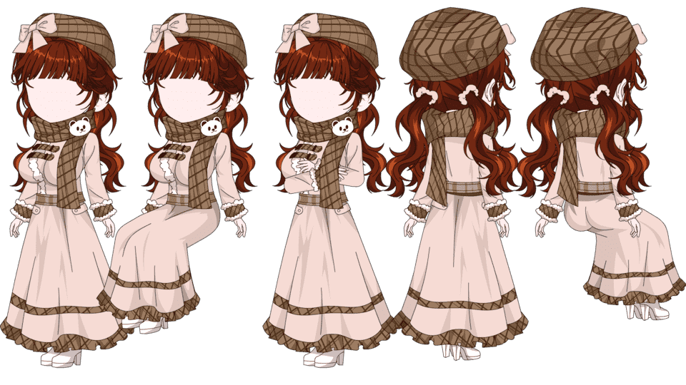 棕色毛绒公主裙