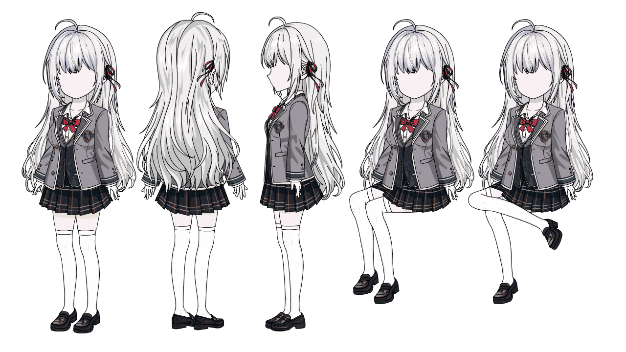 白发JK学生（三视角）