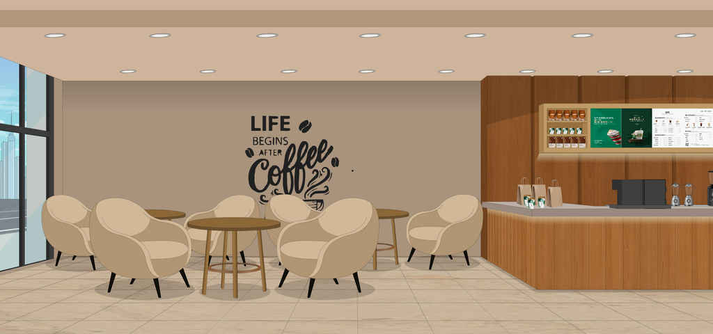 星巴克桌椅视角