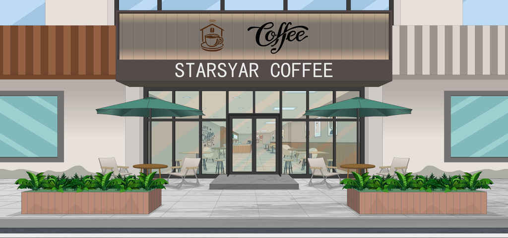 星巴克门口视角