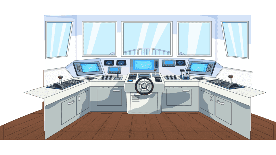 渔船驾驶舱视角