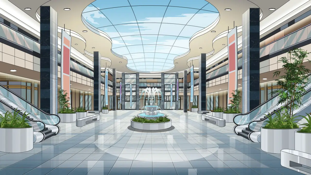 购物中心商场背面