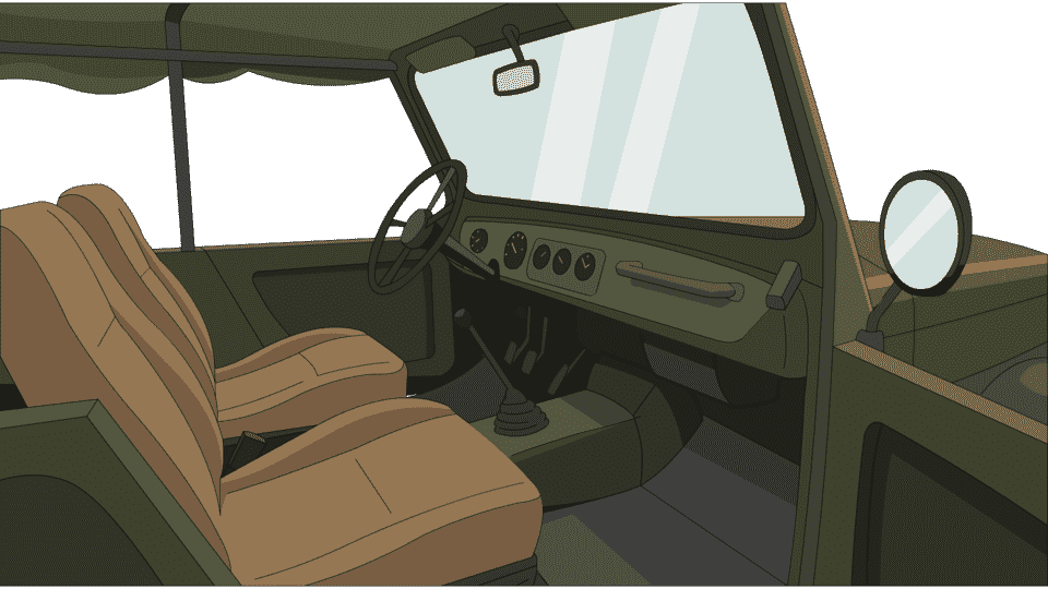 吉普车内四视角