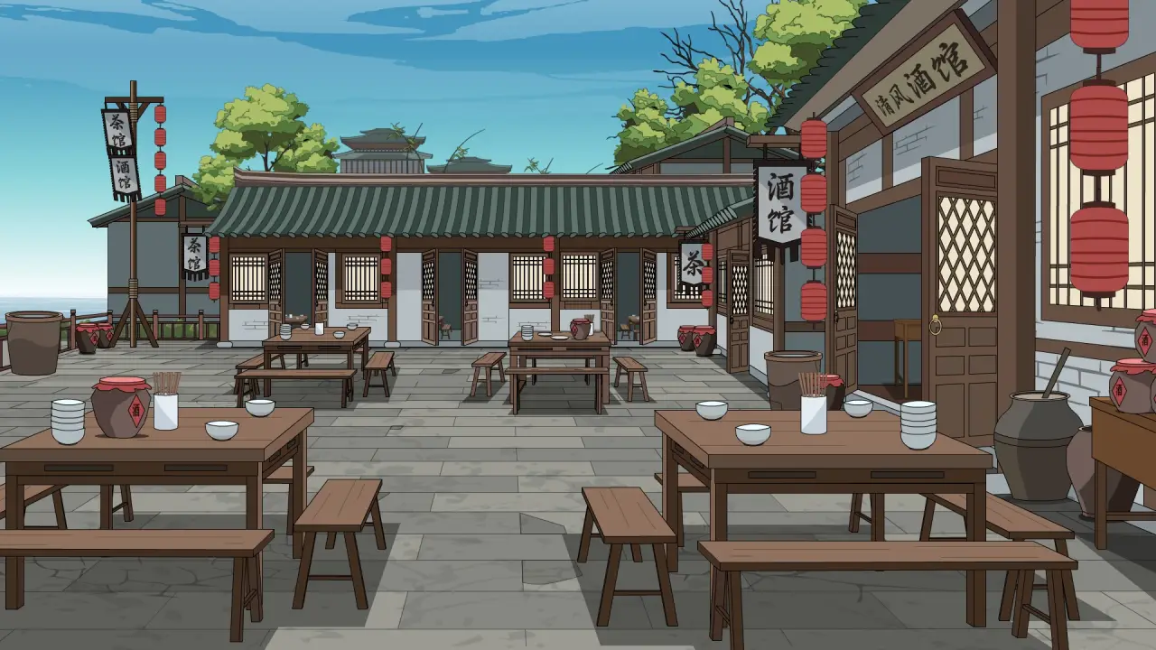 古代酒馆侧面