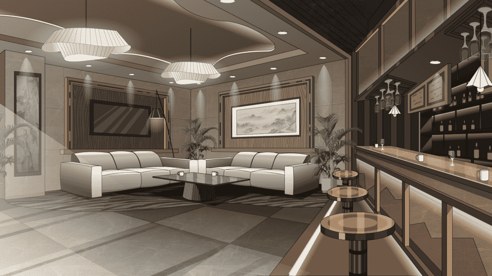 豪华商务大厅侧面