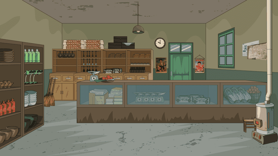 怀旧供销社商店室内