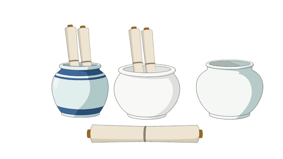 陶瓷罐子陶罐古玩字画卷轴1