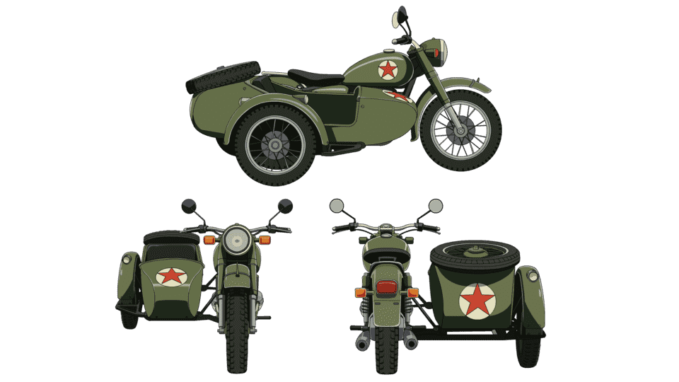 跨骑三轮摩托车