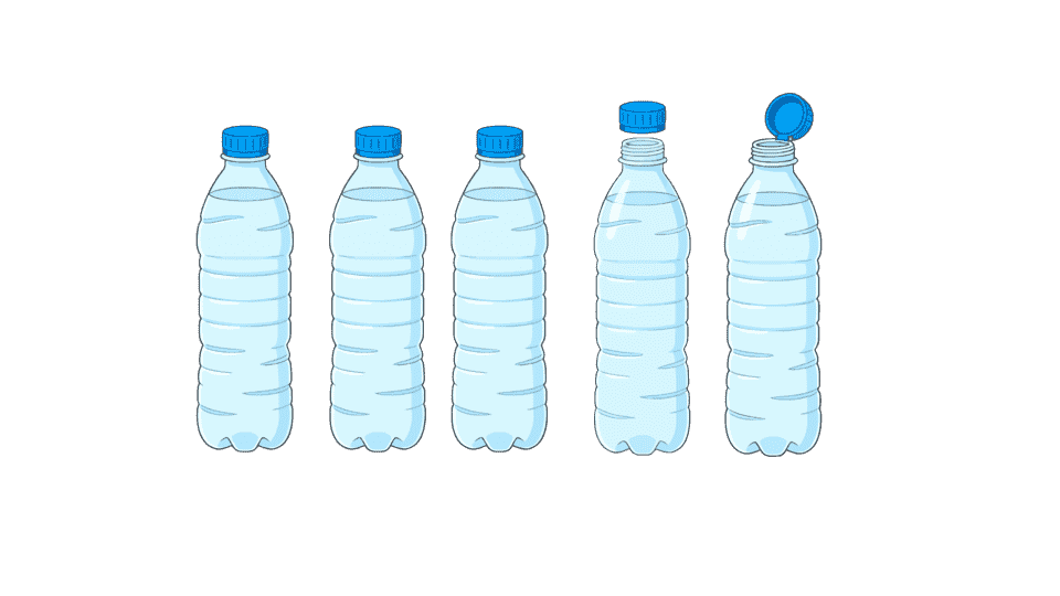 无标签矿泉水瓶子