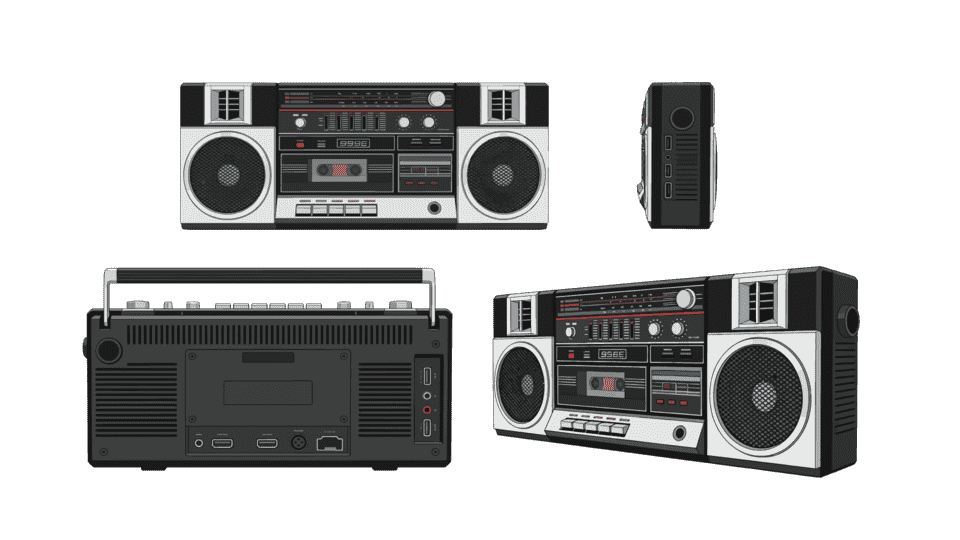 老式收音机录音机