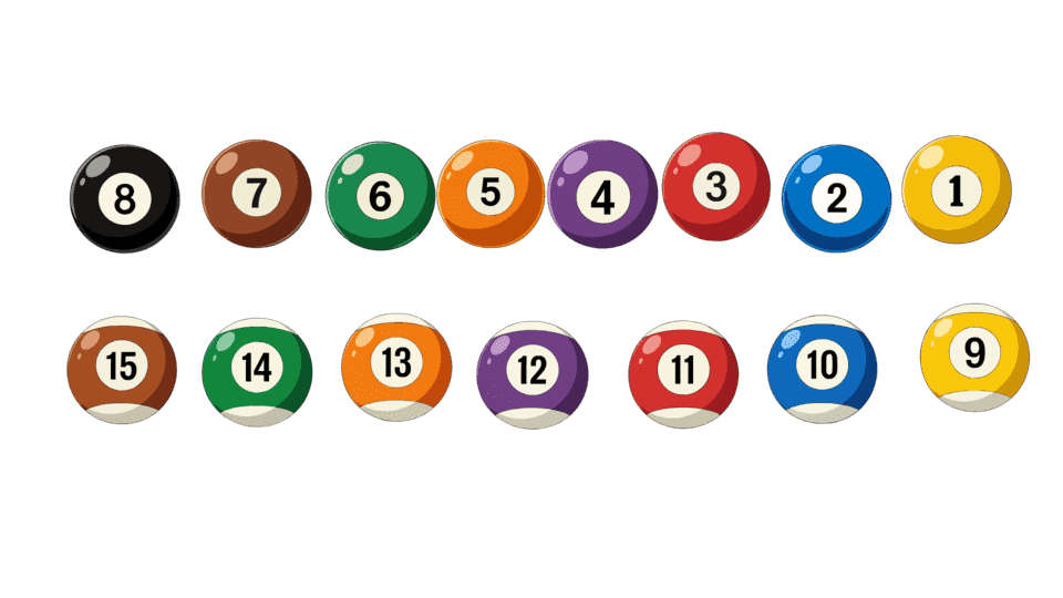 单个桌球台球一套16个