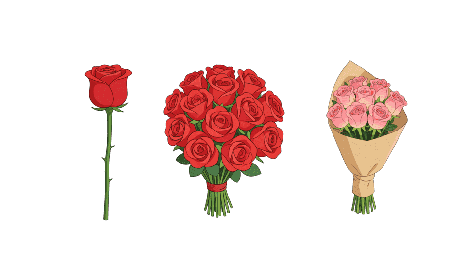 玫瑰花手捧花情侣礼物一束花