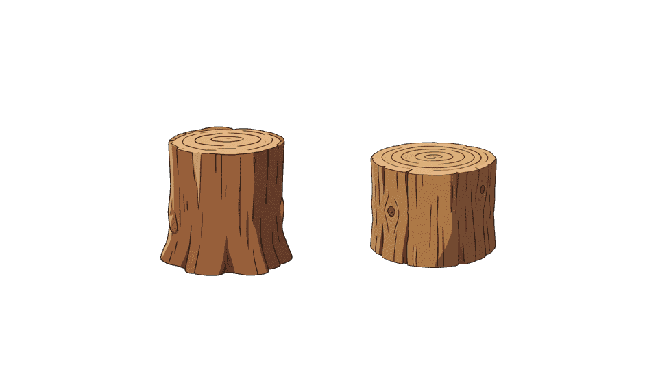 木桩树根木头砍柴