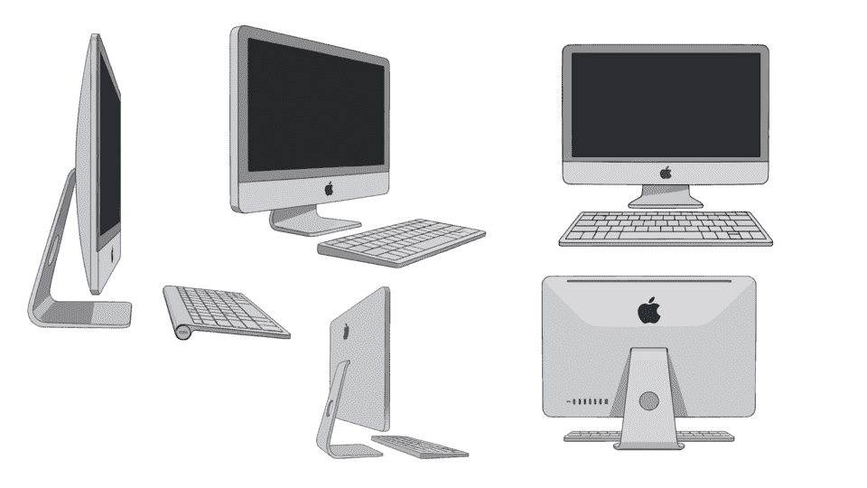 苹果电脑键盘多视角