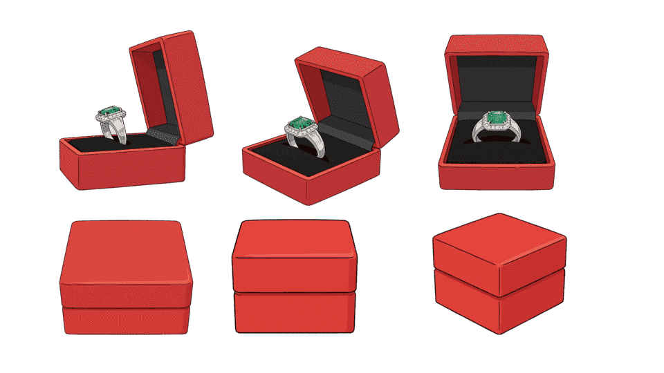 蓝宝石戒指礼盒礼物