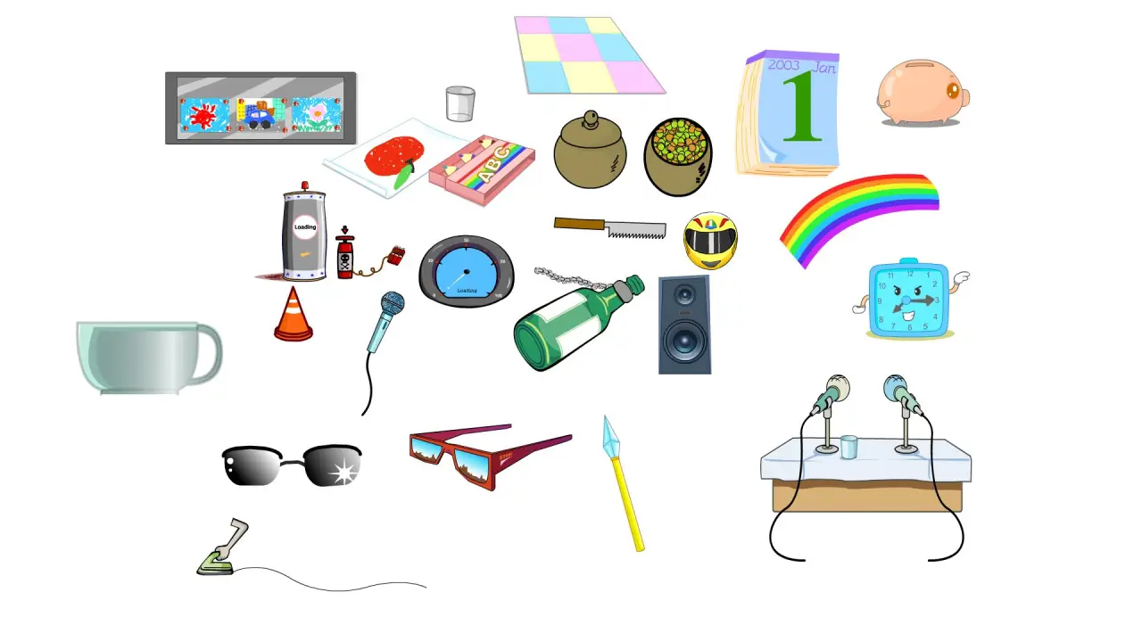 话筒眼睛玻璃瓶