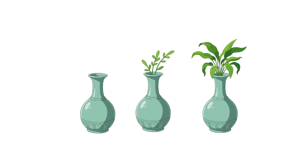 青瓷小花瓶摆件