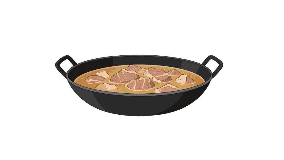 一锅肉猪肉羊肉牛肉汤大铁锅大乱炖