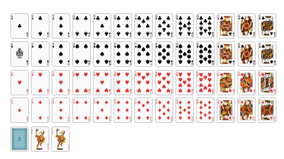 扑克牌正反面全套