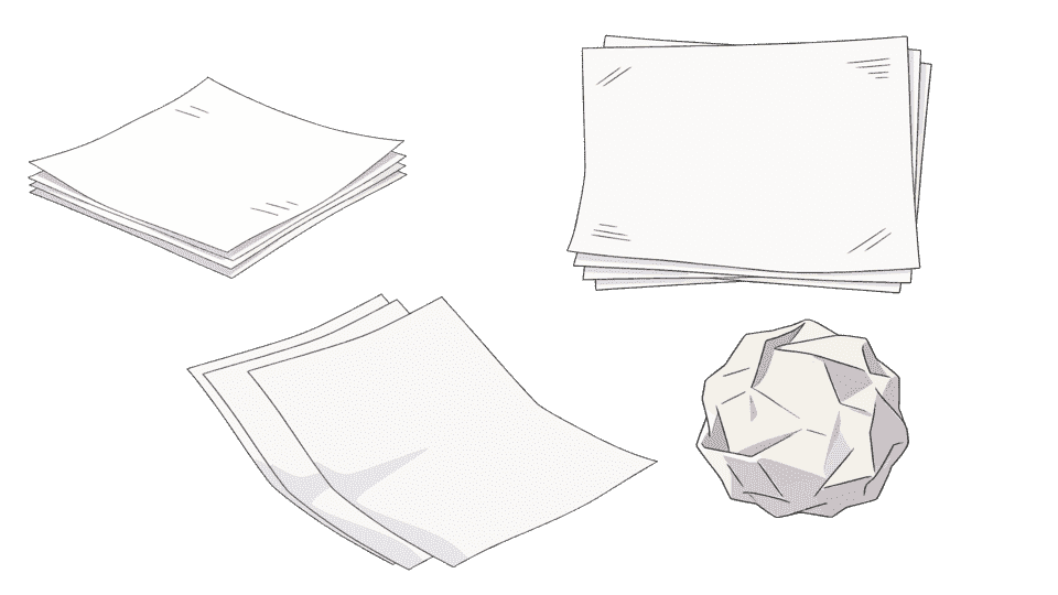 一张纸废纸球纸团纸张