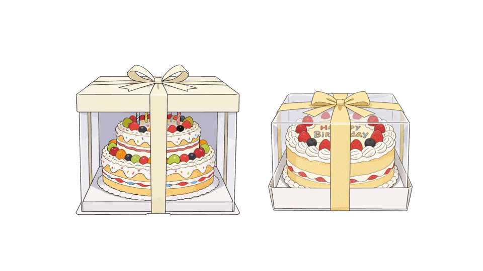 带包装的生日蛋糕