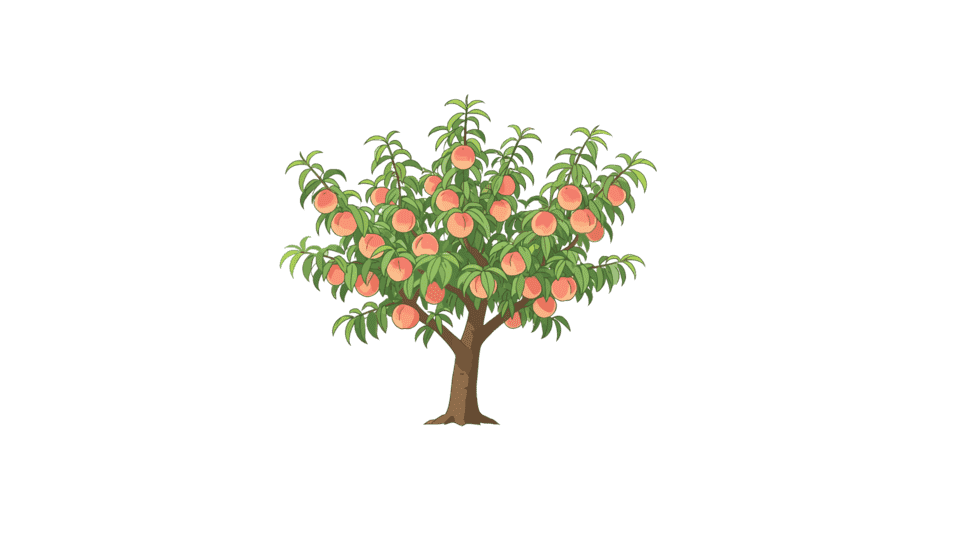 一颗结果的桃树