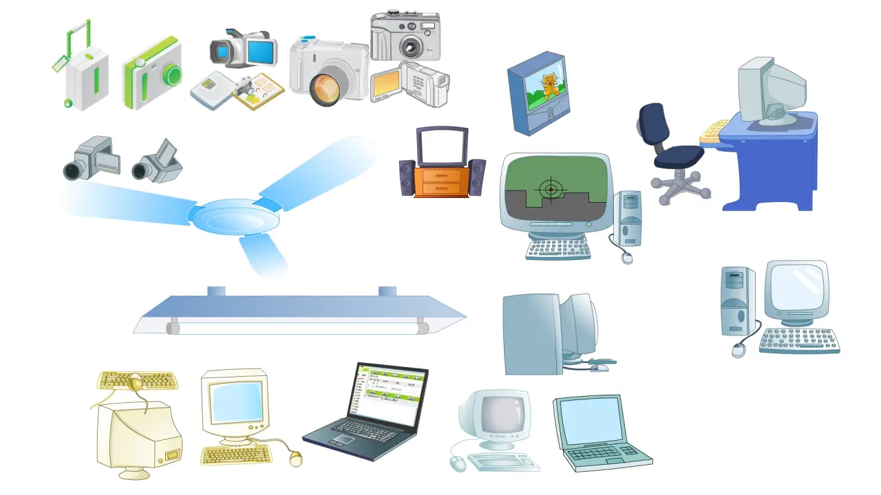 电风扇吊扇笔记本电脑