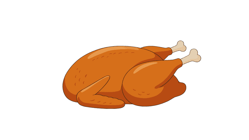 一只烤鸡烤鸭肉