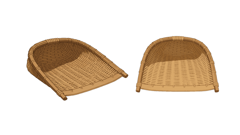 农村簸箕晒粮食用的