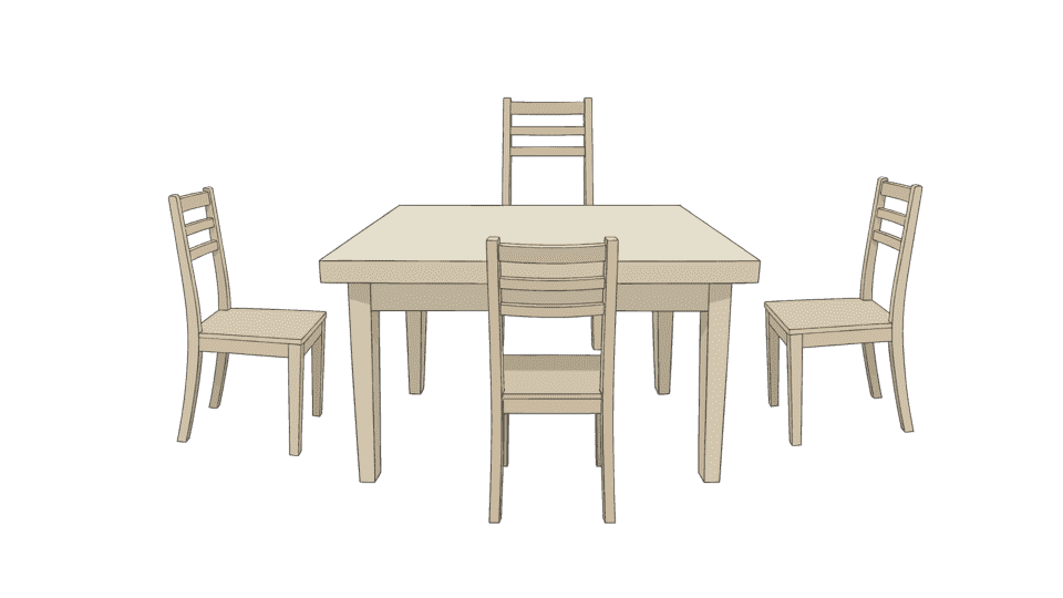 吃饭的桌子方桌椅子