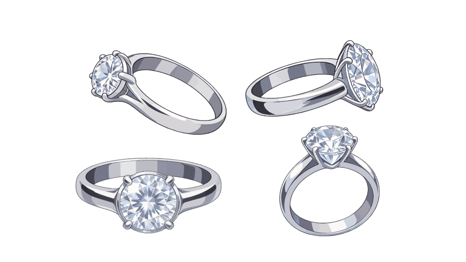 钻石戒指多视角