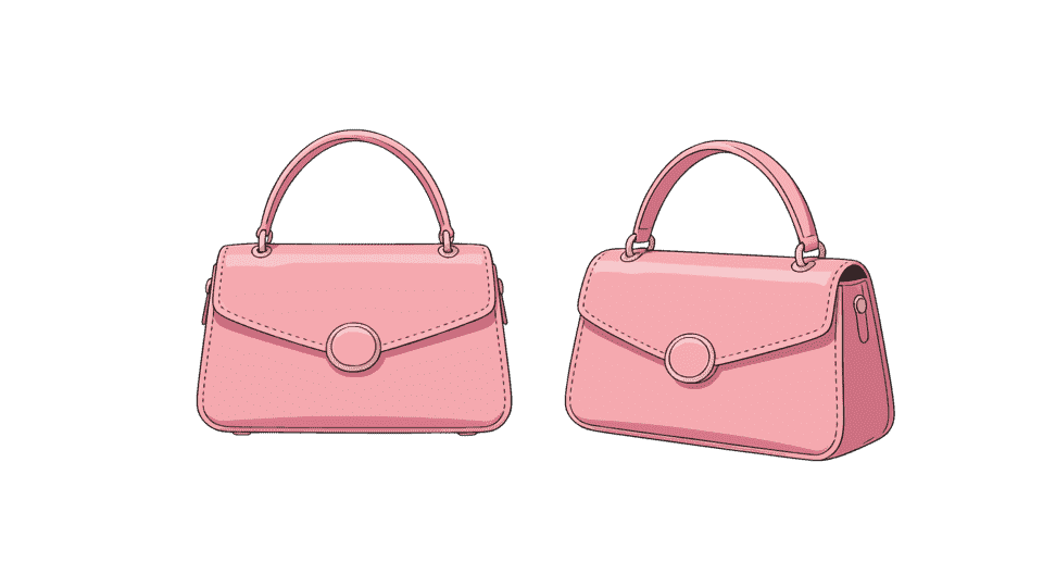 女士粉色皮包手提包